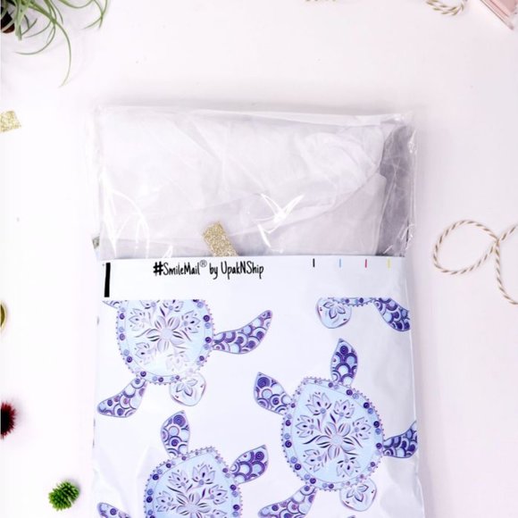 50 10x13 Blue Turtle Poly Mailers PRICE IS FIRM - Picture 2 of 2